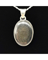 Obsidienne dorée - Pendentif Serti Argent