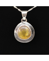 Ambre véritable AAA+ - Pendentif serti Argent