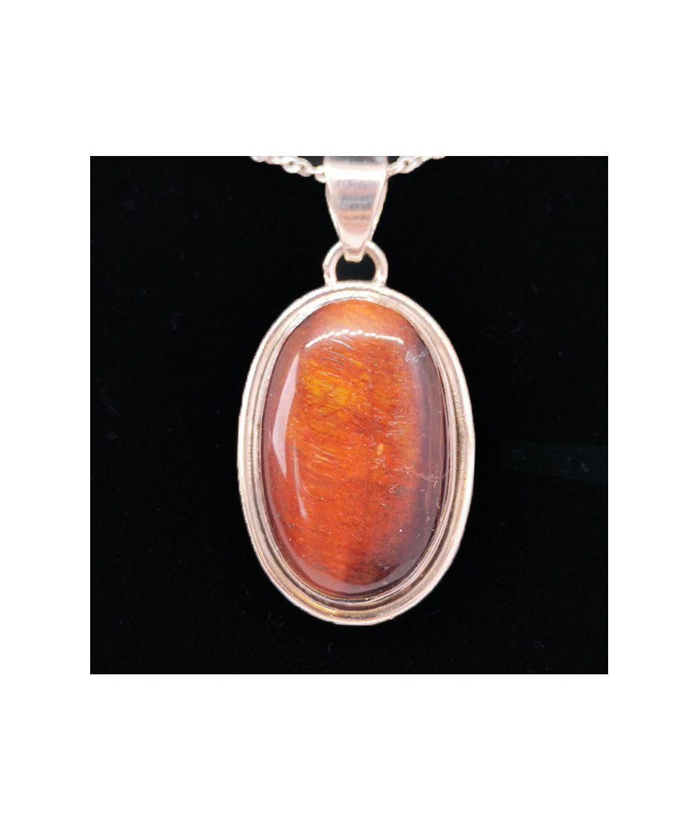 Oeil de taureau (oeil de boeuf) - Pendentif Serti Argent