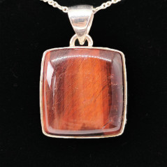 Oeil de taureau (oeil de boeuf) - Pendentif Serti Argent