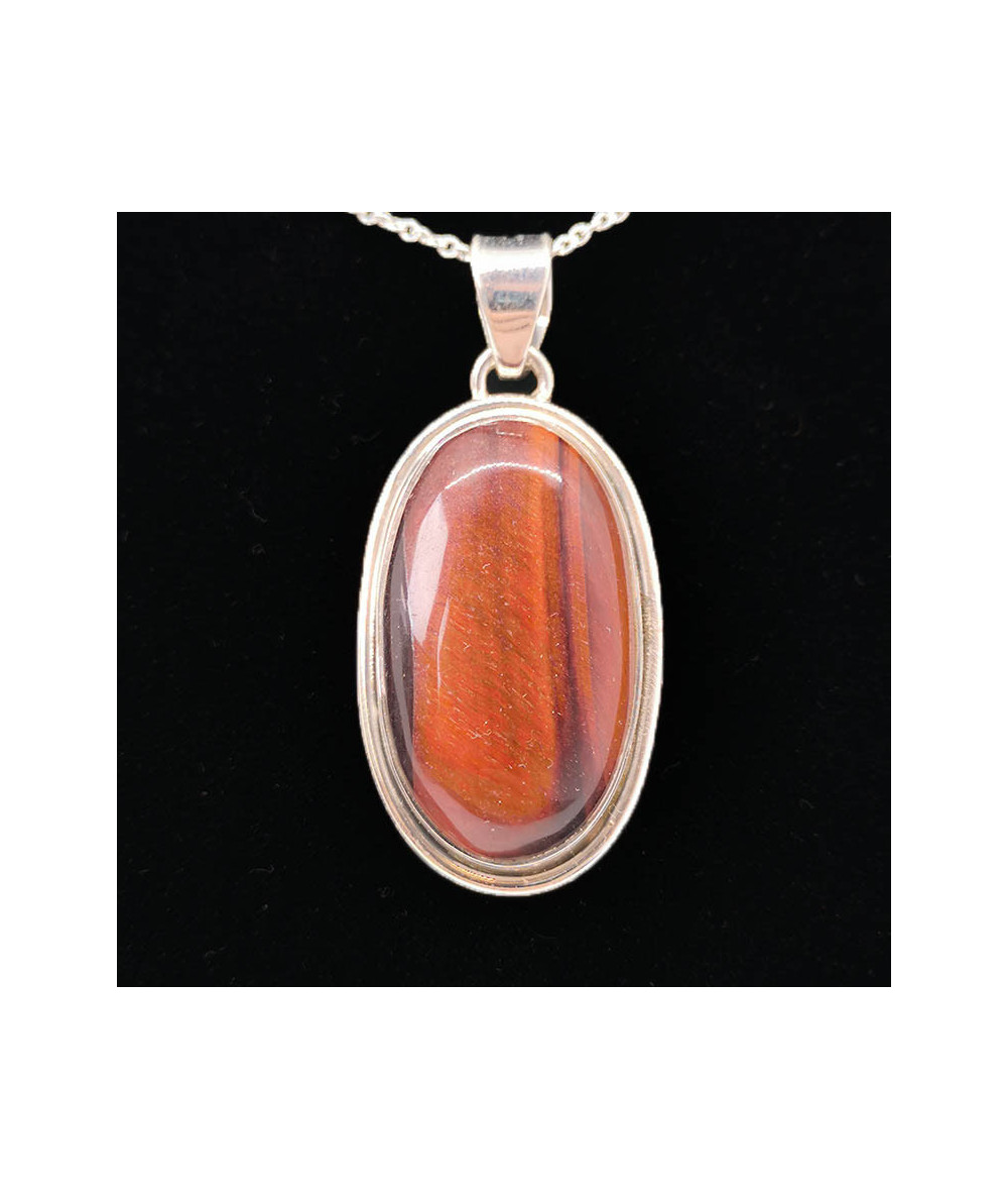 Oeil de taureau (oeil de boeuf) - Pendentif Serti Argent