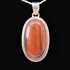 Oeil de taureau (oeil de boeuf) - Pendentif Serti Argent