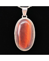 Oeil de taureau (oeil de boeuf) - Pendentif Serti Argent
