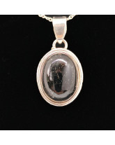 Tourmaline noire - Pendentif Serti Argent