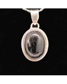 Tourmaline noire - Pendentif Serti Argent