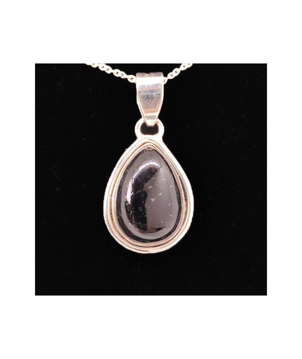 Tourmaline noire - Pendentif Serti Argent