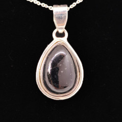 Tourmaline noire - Pendentif Serti Argent