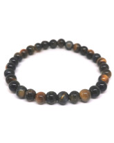 Oeil de faucon - Bracelet Boules 6 mm