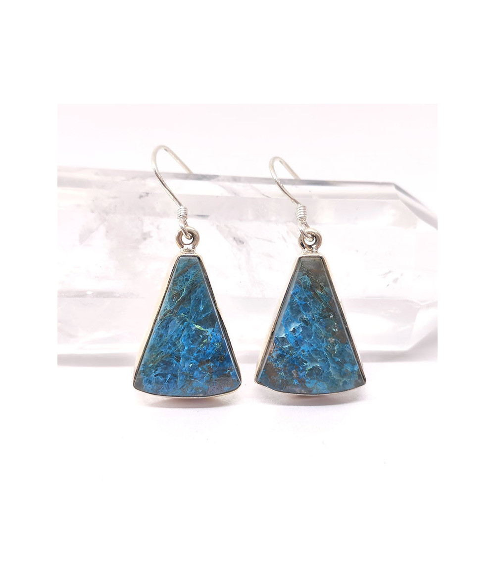 Shattuckite - Boucles d'Oreilles Argent