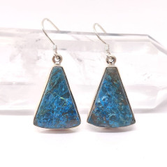 Shattuckite - Boucles d'Oreilles Argent