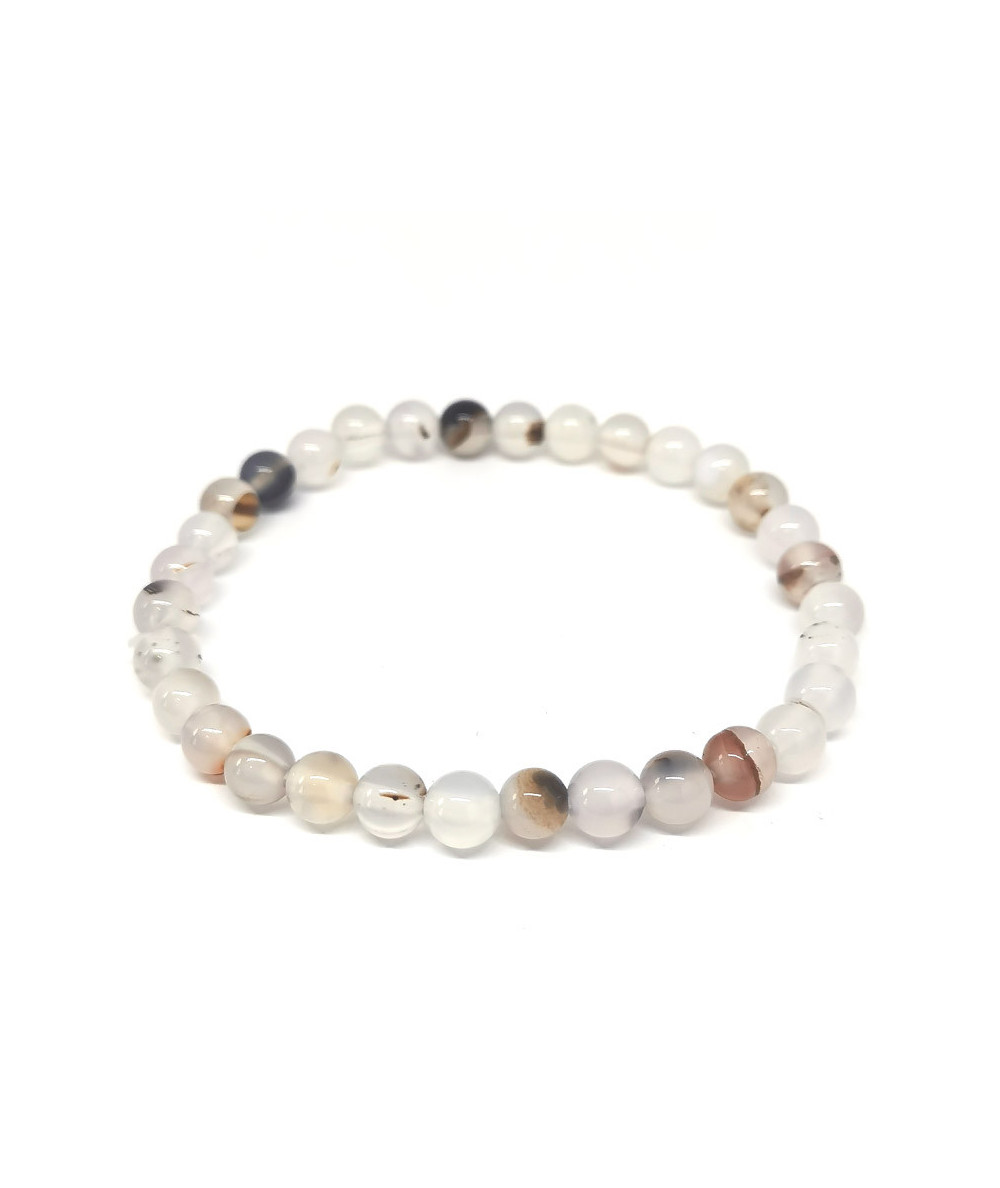 Agate Dentrite (Merlinite) - Bracelet 6 mm