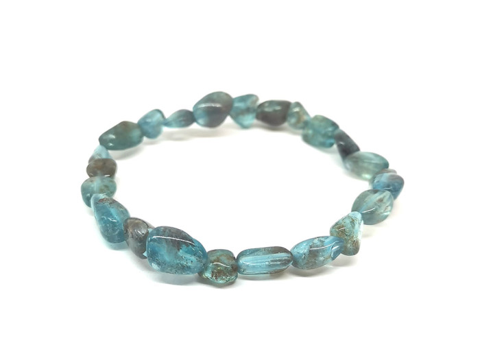 Apatite Bleue extra - Bracelet Grains