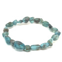 Apatite Bleue extra - Bracelet Grains