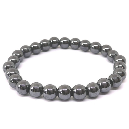 Hématite extra AAA - Bracelet Boules 8 mm - Grande Taille