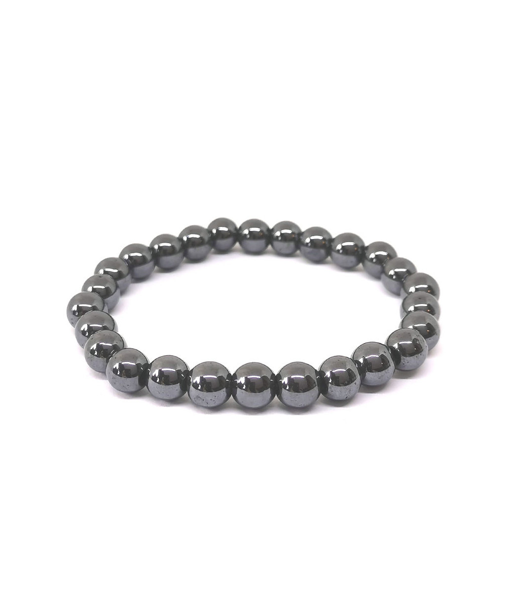 Hématite extra AAA - Bracelet Boules 8 mm - Grande Taille