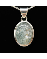 Aigue Marine AAA+ - Pendentif Serti Argent