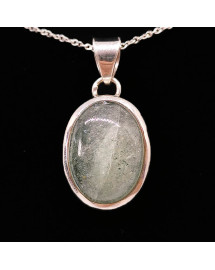 Aigue Marine AAA+ - Pendentif Serti Argent