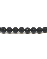 Obsidienne noire - Fil de perles 4 mm