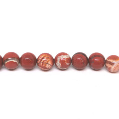 Jaspe Rouge - Fil de Perles 8 mm