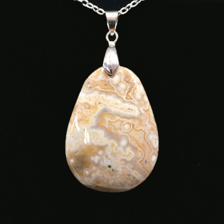 Jaspe Ocean - Pendentif Bélière