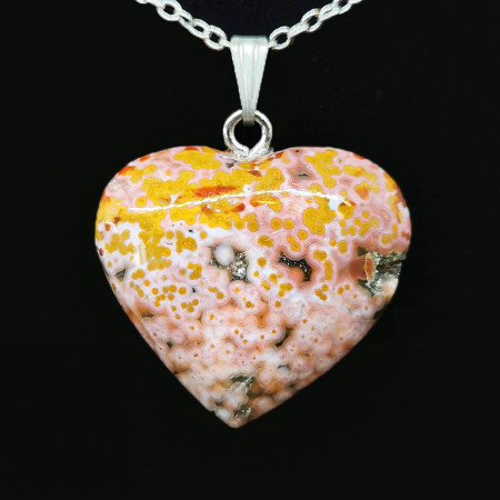 Jaspe Ocean - Pendentif Coeur