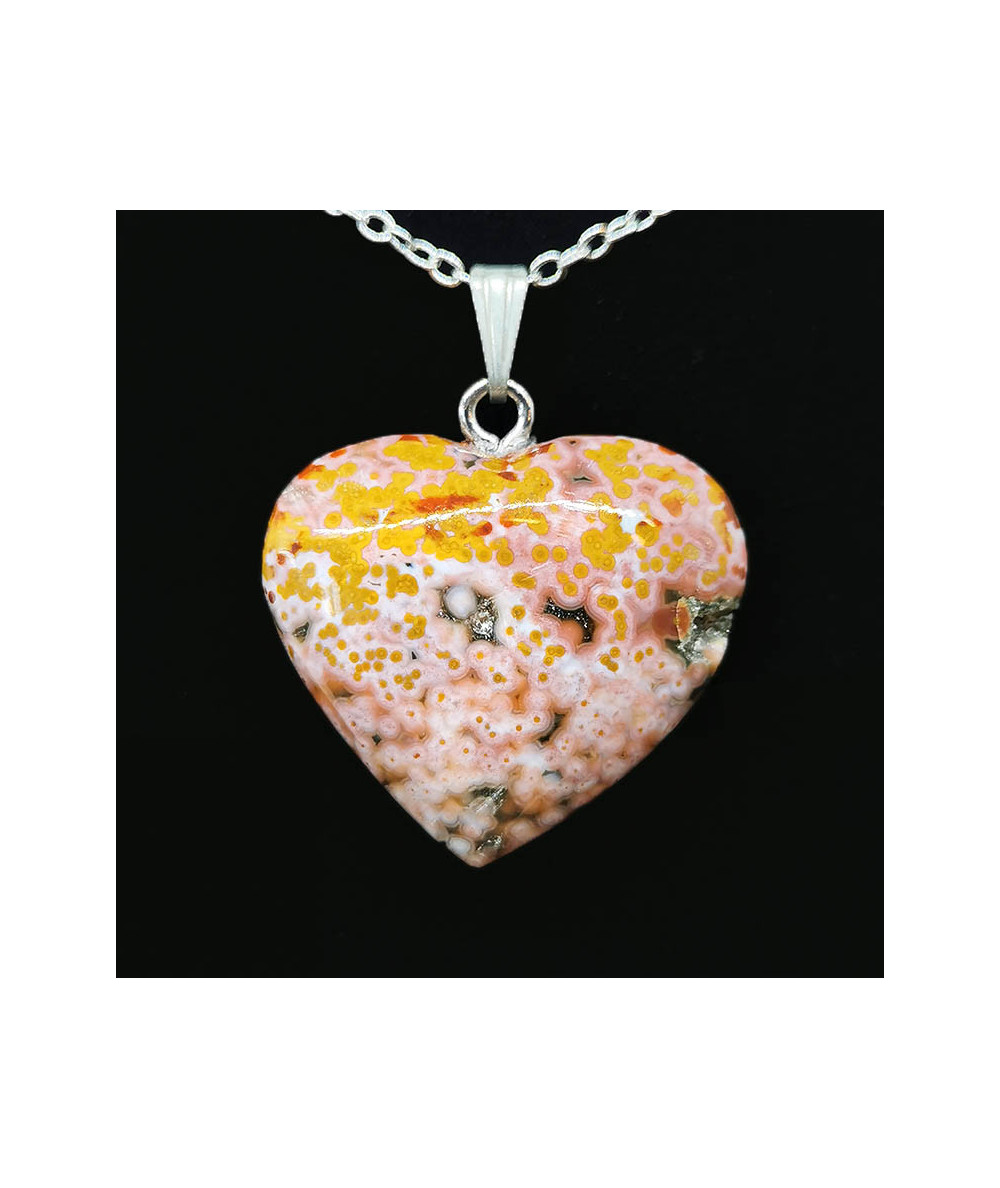 Jaspe Ocean - Pendentif Coeur