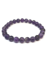 Améthyste - Bracelet Boules - Gande Taille