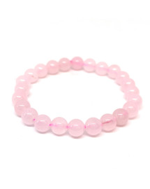  Quartz rose - Bracelet Boules - Taille Enfant