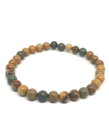 Jaspe paysage - Bracelet Boules 6 mm