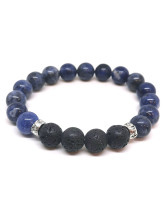 Sodalite et Pierre de lave 