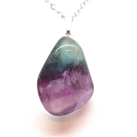 Fluorite - Pendentif Pierre roulée