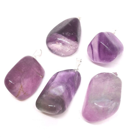 Fluorite - Pendentif Pierre roulée