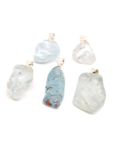 Topaze Bleue - Pendentif Pierre Roulée