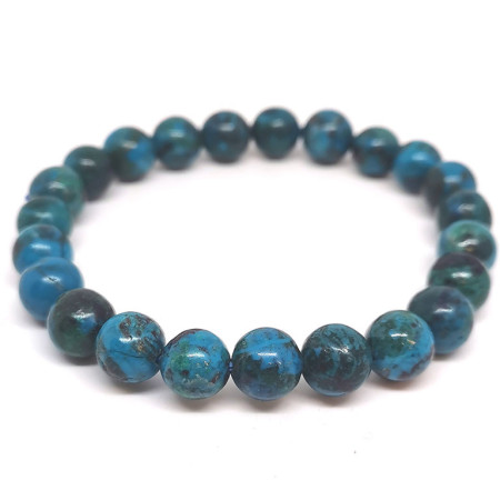 Chrysocolle d'Arizona - Bracelet Boules 8 mm