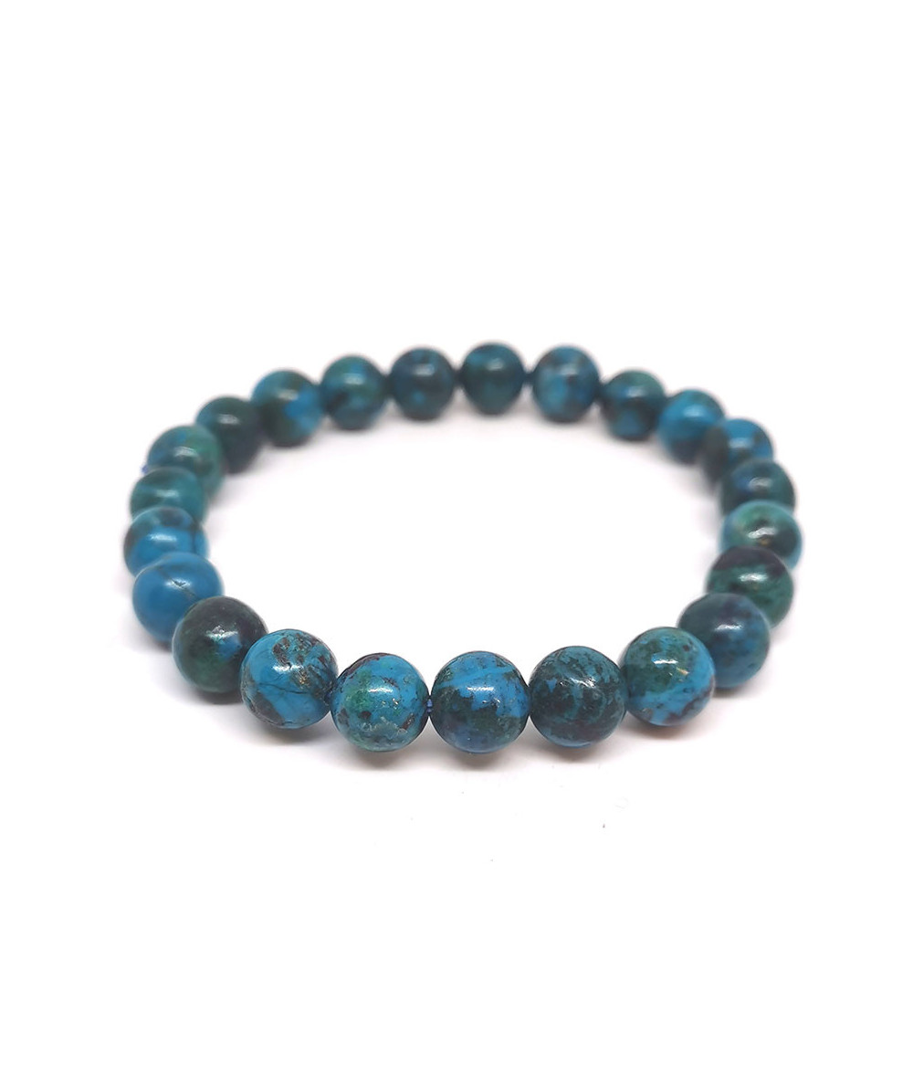 Chrysocolle d'Arizona - Bracelet Boules 8 mm