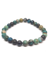 Chrysocolle du Perou - Bracelet Boules 8 mm