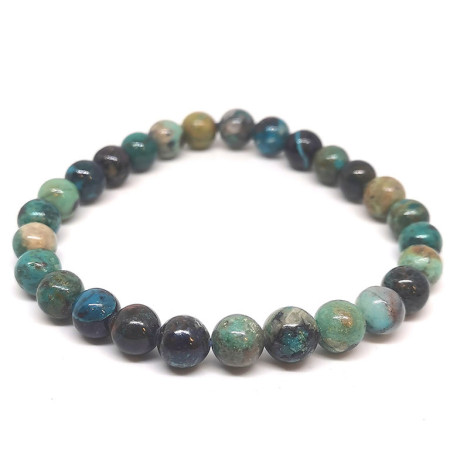 Chrysocolle du Perou - Bracelet Boules 8 mm