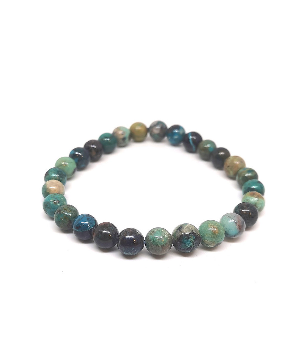 Chrysocolle du Perou - Bracelet Boules 8 mm