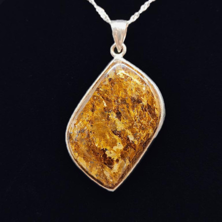 Bronzite - Pendentif Serti Argent