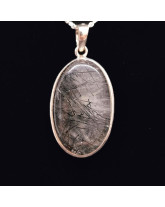 Quartz / Tourmaline noire - Pendentifs Bélière Sertis Argent 