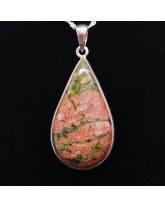 Unakite - Pendentif Serti Argent