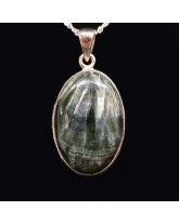 Séraphinite (Clinochlore) - Pendentif Bélière Argent 