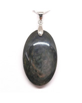 Obsidienne Mentogochol - Pendentifs bélière argentée