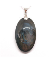 Obsidienne Mentogochol - Pendentifs bélière argentée