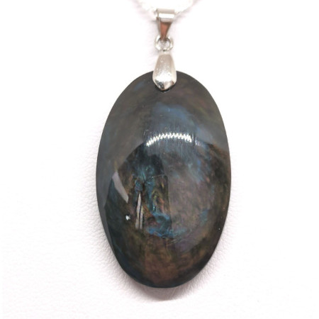 Obsidienne Mentogochol - Pendentifs bélière argentée