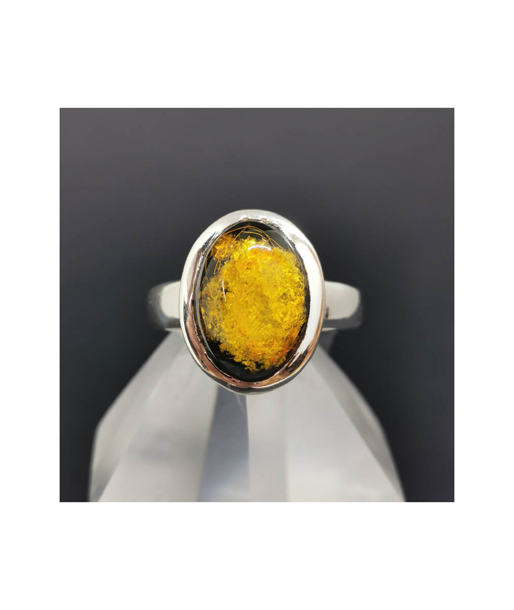 Ambre véritable AAA+ - Bague Argent