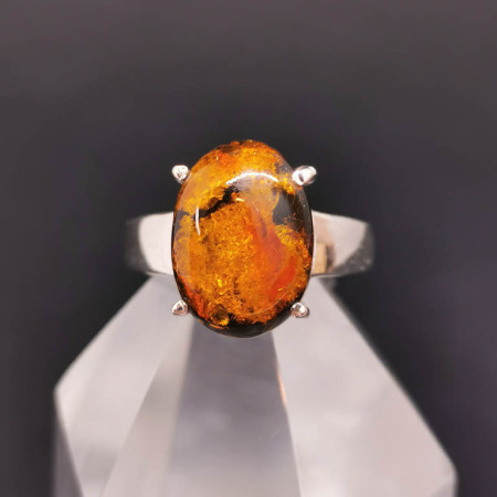 Ambre véritable AAA+ - Bague Argent