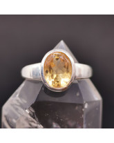 Citrine Naturelle AAA+ - Bague Sertie Argent