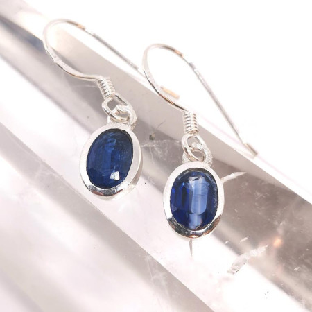 Cyanite (Kyanite) EXTRA - Boucles d'Oreilles Argent