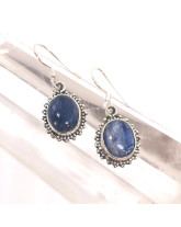Cyanite (Kyanite) EXTRA - Boucles d'Oreilles Argent